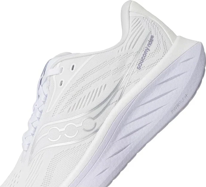 Saucony Ride 18 Women's Running Shoes White/Thistl : 7 D - Wide, Leather - Image 7