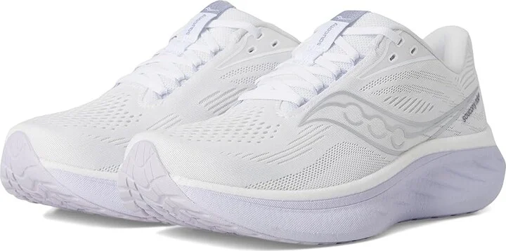 Saucony Ride 18 Women's Running Shoes White/Thistl : 7 D - Wide, Leather