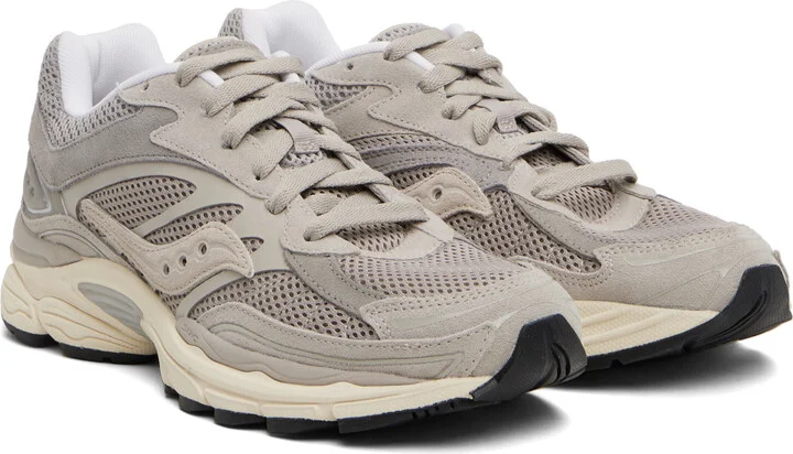 Saucony Taupe ProGrid Omni 9 Premium Sneakers - Image 4