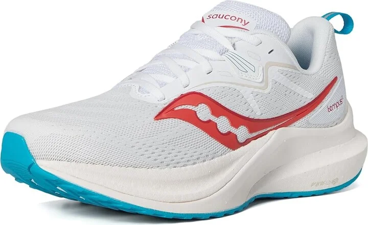 Saucony Tempus 2 Women's Running Shoes White/Cayenne : 7.5 B - Medium, Rubber - Image 5