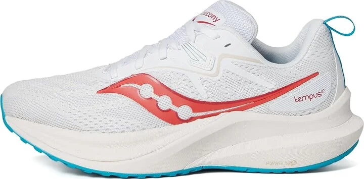 Saucony Tempus 2 Women's Running Shoes White/Cayenne : 7.5 B - Medium, Rubber - Image 6