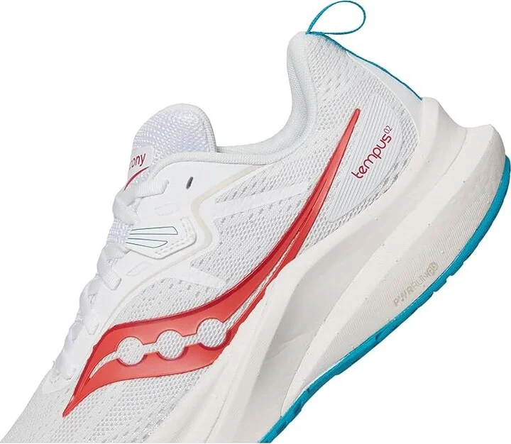 Saucony Tempus 2 Women's Running Shoes White/Cayenne : 7.5 B - Medium, Rubber - Image 7