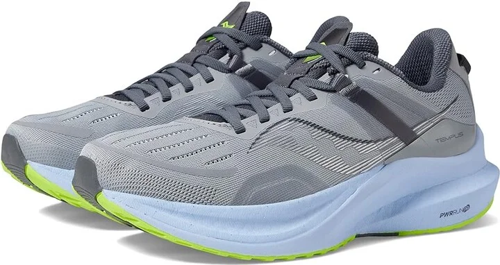 Saucony Tempus Women's Shoes Fossil/Ether : 5 D - Wide, Synthetic/Textile