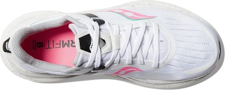 Saucony Tempus Women's Shoes White/Vizi Pink : 5 B - Medium, Synthetic/Textile - Image 2