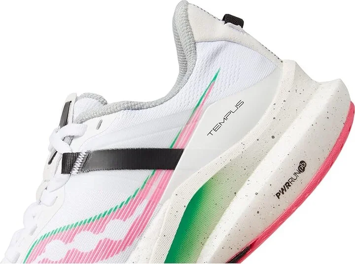 Saucony Tempus Women's Shoes White/Vizi Pink : 5 B - Medium, Synthetic/Textile - Image 4