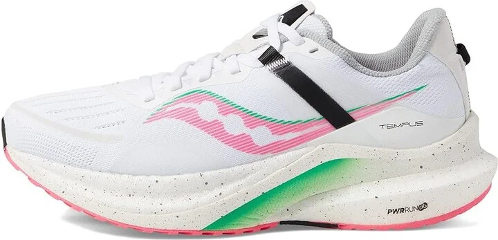 Saucony Tempus Women's Shoes White/Vizi Pink : 5 B - Medium, Synthetic/Textile - Image 6