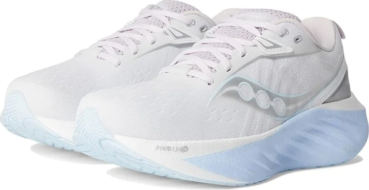 Saucony Triumph 22 Women's Running Shoes White/Ice Melt : 5.5 B - Medium, Rubber