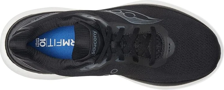 Saucony Triumph 23 Men's Running Shoes Black/White : 10 EE - Wide, Textile - Image 2