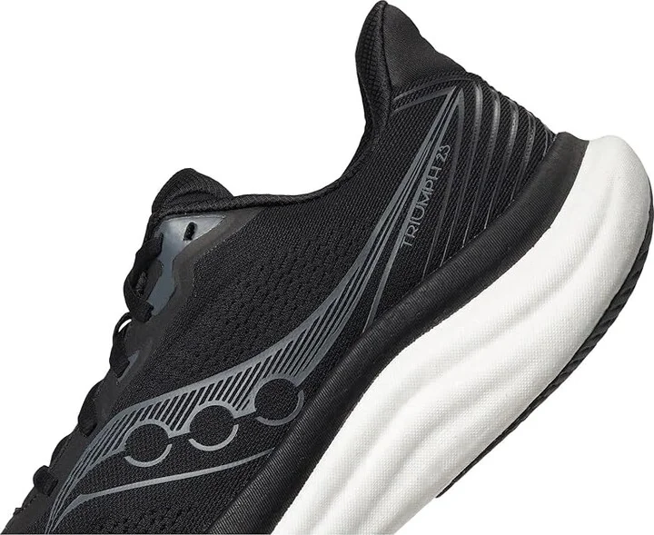 Saucony Triumph 23 Men's Running Shoes Black/White : 10 EE - Wide, Textile - Image 7