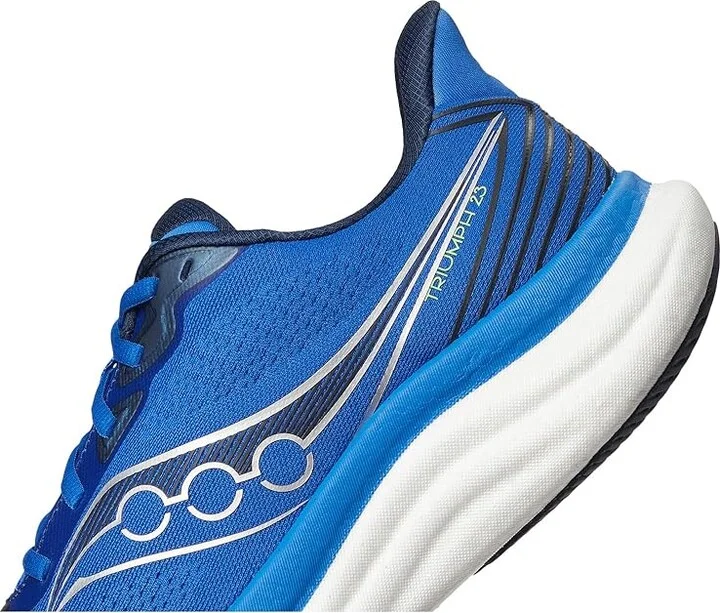 Saucony Triumph 23 Men's Running Shoes Lapis/Silver : 14 EE - Wide, Textile - Image 7