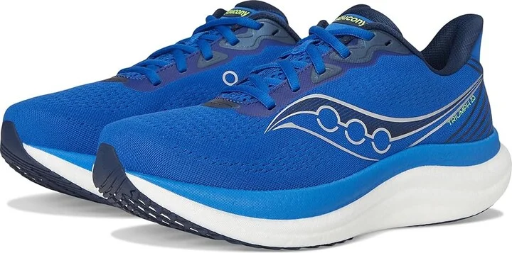 Saucony Triumph 23 Men's Running Shoes Lapis/Silver : 14 EE - Wide, Textile