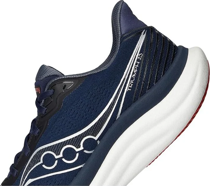 Saucony Triumph 23 Men's Running Shoes Navy/Red : 11 D - Medium, Textile - Image 7