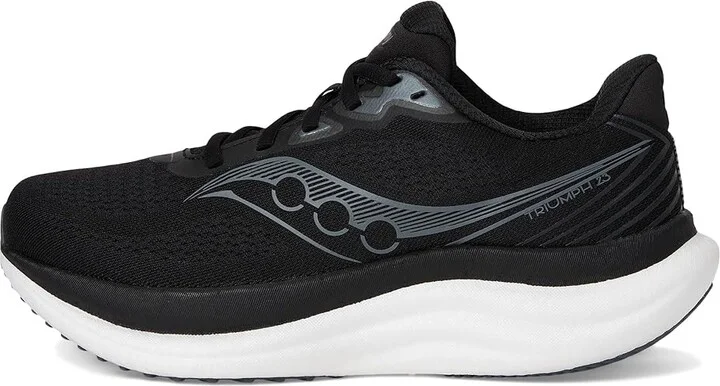 Saucony Triumph 23 Women's Running Shoes Black/White : 11 D - Wide, Textile - Image 6