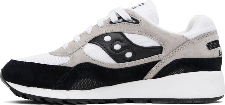 Saucony White & Black Shadow 6000 Sneakers - Image 3