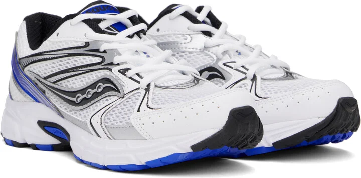 Saucony White & Blue Ride Millennium Sneakers - Image 4