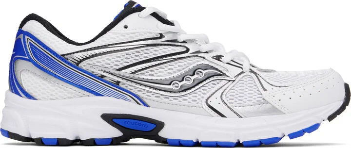 Saucony White & Blue Ride Millennium Sneakers
