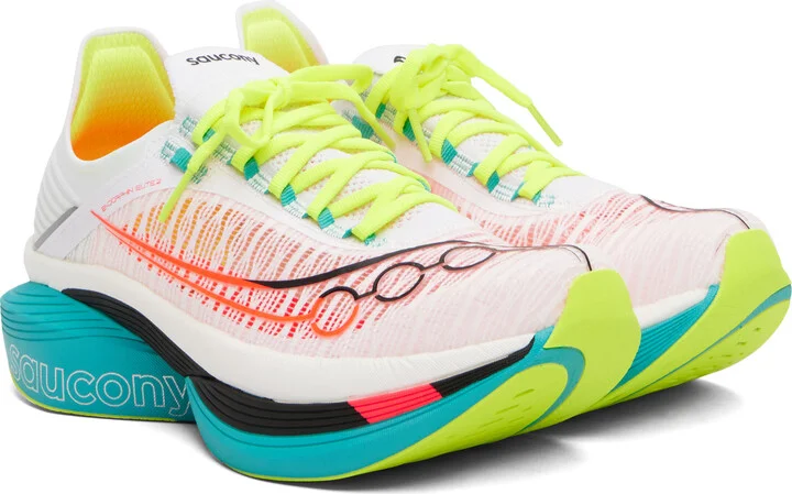 Saucony White Endorphin Elite 2 Sneakers - Image 4