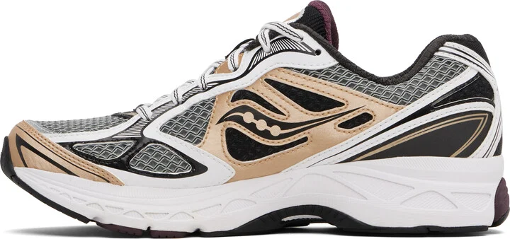 Saucony White & Gray ProGrid Guide 7 Sneakers - Image 3