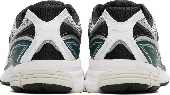 Saucony White & Green ProGrid Guide 7 Sneakers - Image 2