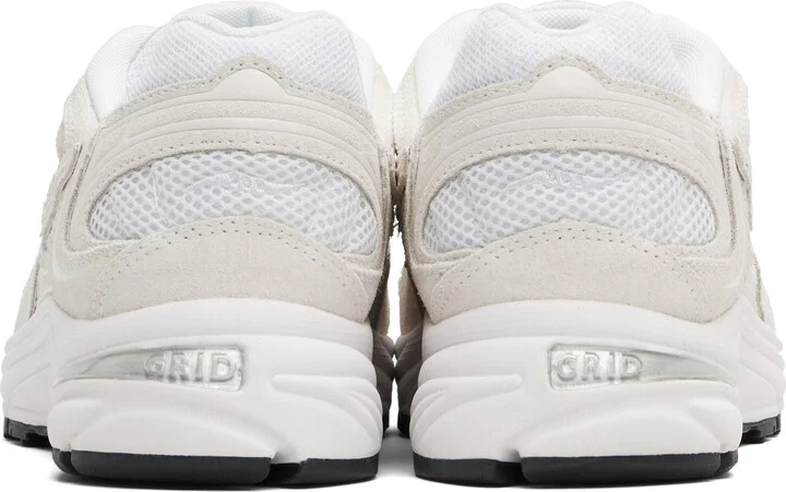 Saucony White & Off-White Grid Jazz 9 Suede Sneakers - Image 2