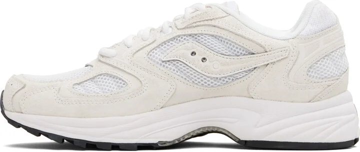 Saucony White & Off-White Grid Jazz 9 Suede Sneakers - Image 3
