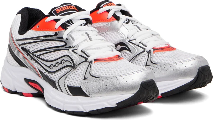 Saucony White & Silver Ride Millennium Sneakers - Image 4