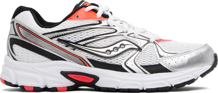 Saucony White & Silver Ride Millennium Sneakers