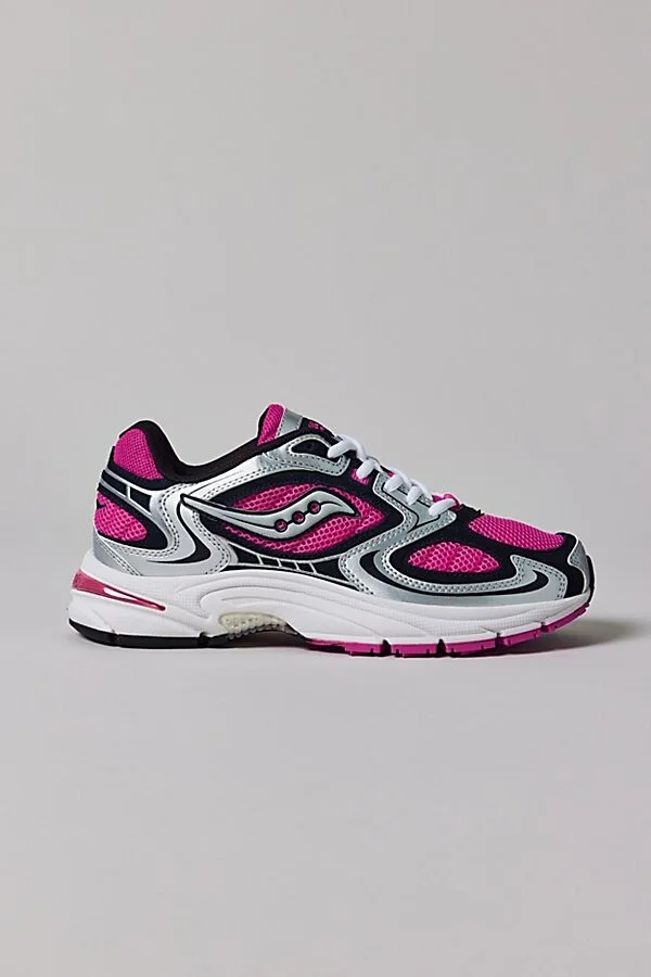 Saucony Women's Grid Jazz 9 Sneaker in Pink/Silver - Image 2