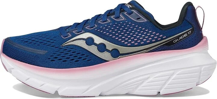 Saucony Women's Guide 17 Women's Shoes Navy/Orchid 1 : 5 B - Medium, Synthetic/Textile - Image 5