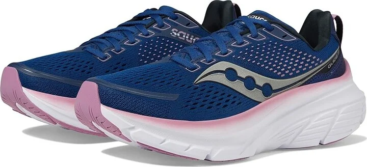 Saucony Women's Guide 17 Women's Shoes Navy/Orchid 1 : 5 B - Medium, Synthetic/Textile