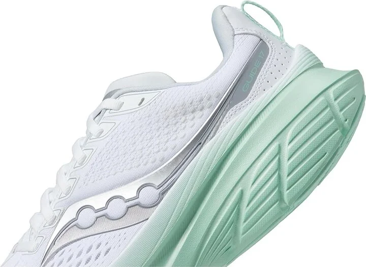 Saucony Women's Guide 17 Women's Shoes White/Jade : 5 B - Medium, Synthetic/Textile - Image 4