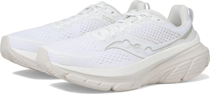 Saucony Women's Guide 17 Women's Shoes White/Moon : 12 B - Medium, Synthetic/Textile