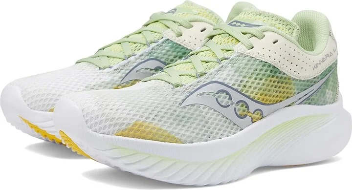 Saucony Women's Kinvara 14 Women's Shoes White/Fern : 5 B - Medium