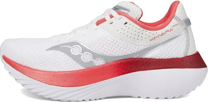 Saucony Women's Kinvara Pro Women's Shoes White/Cayenne : 12 B - Medium, Suede/Textile - Image 5