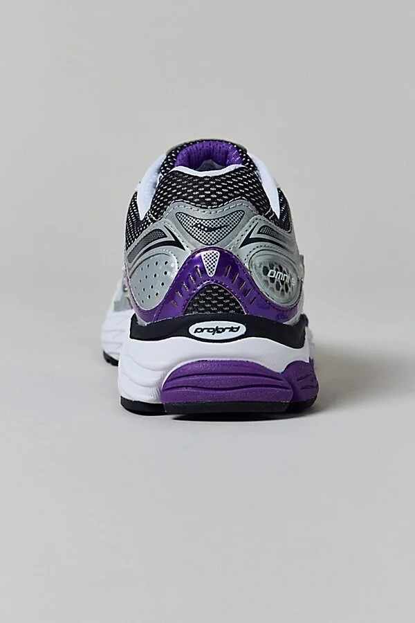 Saucony Women's ProGrid Triumph 4 Sneaker in Silver/Purple - Image 4