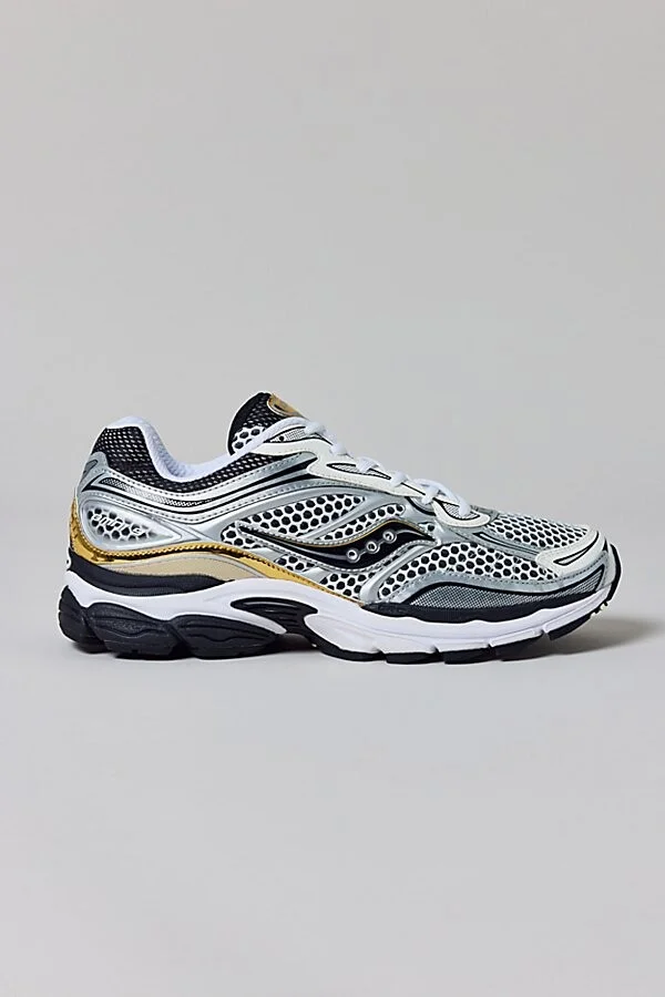 Saucony Women's ProGrid Triumph 4 Sneaker in Silver/Purple - Image 5