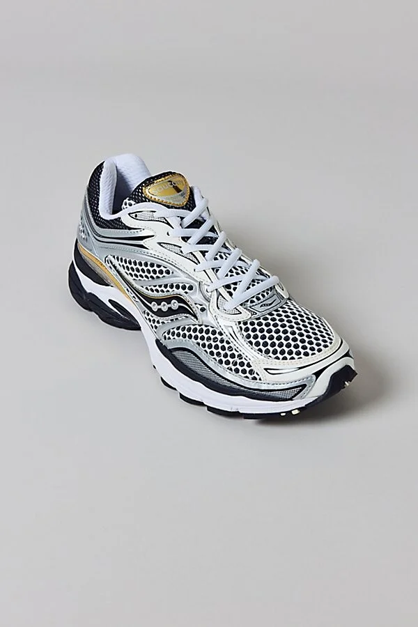 Saucony Women's ProGrid Triumph 4 Sneaker in Silver/Purple - Image 6