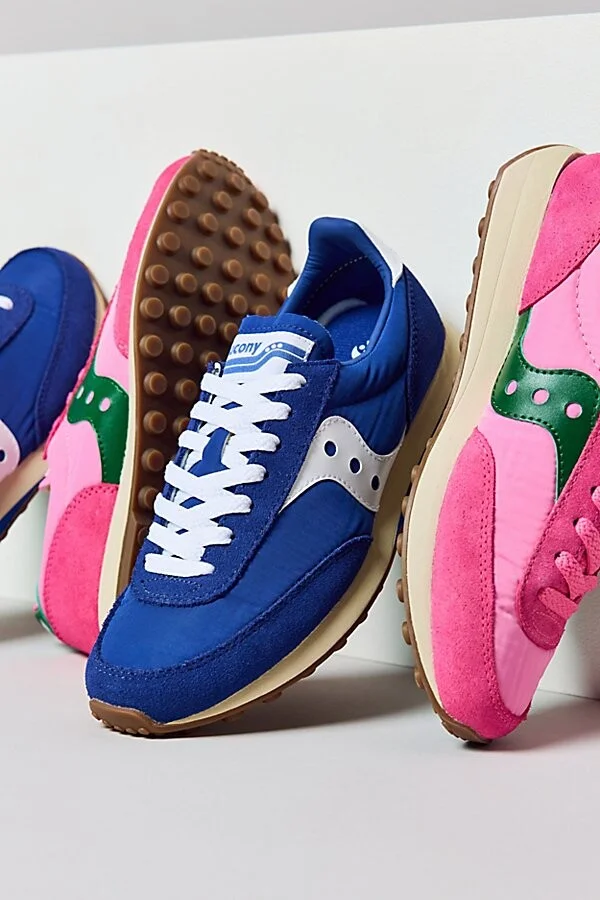 Saucony Women's Trainer 80 Sneaker in Royal/White/White - Image 2