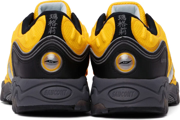 Saucony Yellow & Black Matrix Sneakers - Image 2
