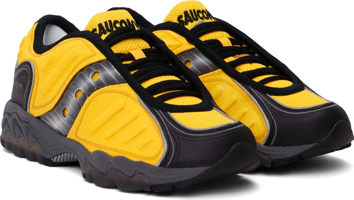 Saucony Yellow & Black Matrix Sneakers - Image 4