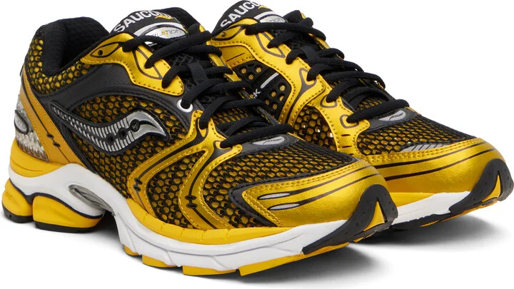 Saucony Yellow & Black ProGrid Triumph 4 Sneakers - Image 4