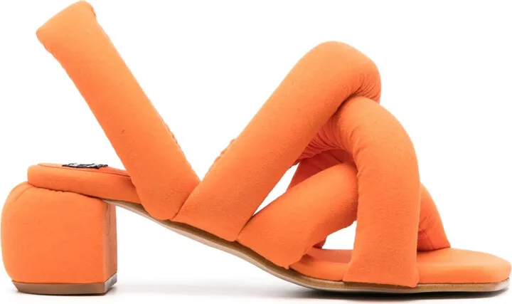 Sausage 60mm crossover-strap sandals