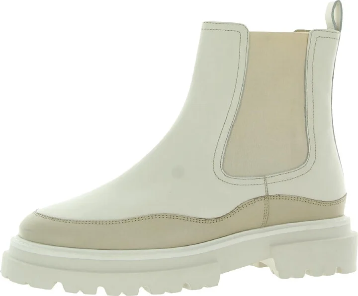 Savor The Moment Womens Leather Lugged Sole Mid-Calf Boots