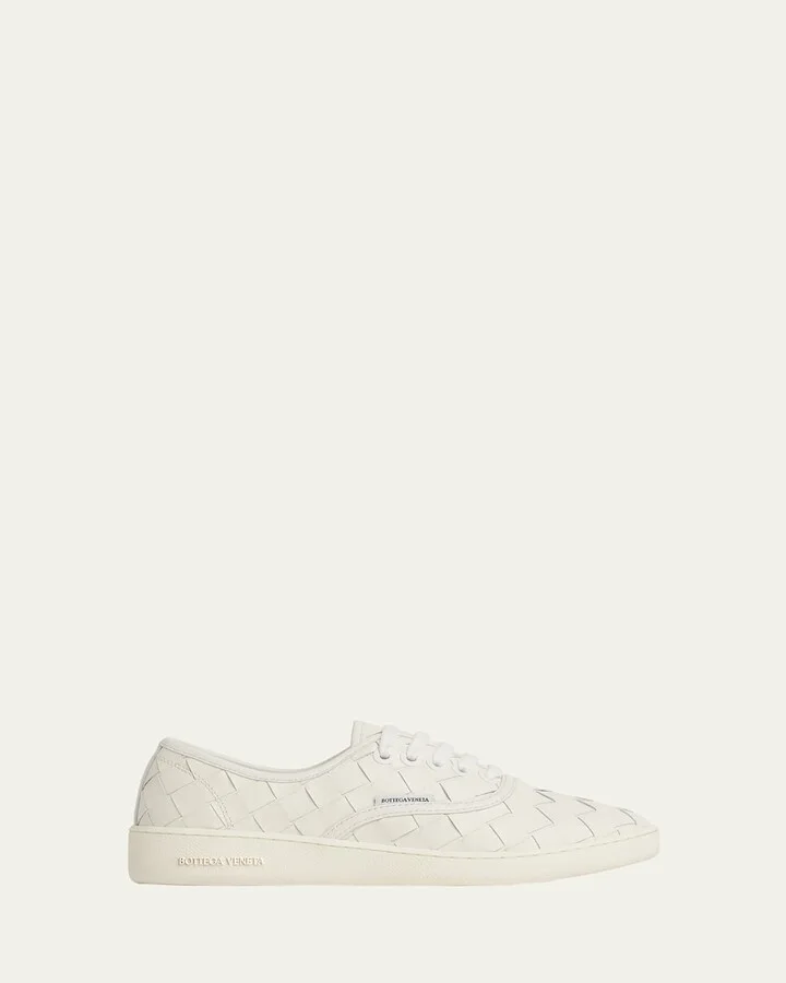 Sawyer Intrecciato Leather Low-Top Sneakers