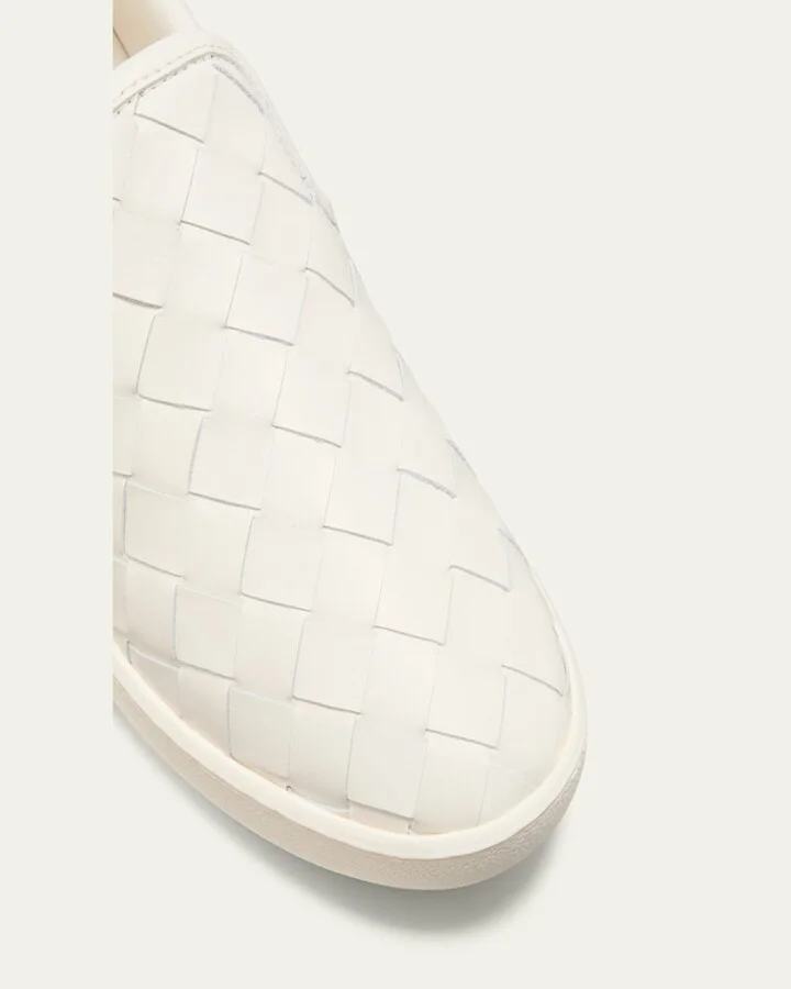 Sawyer Woven Leather Slip-On Sneakers - Image 2