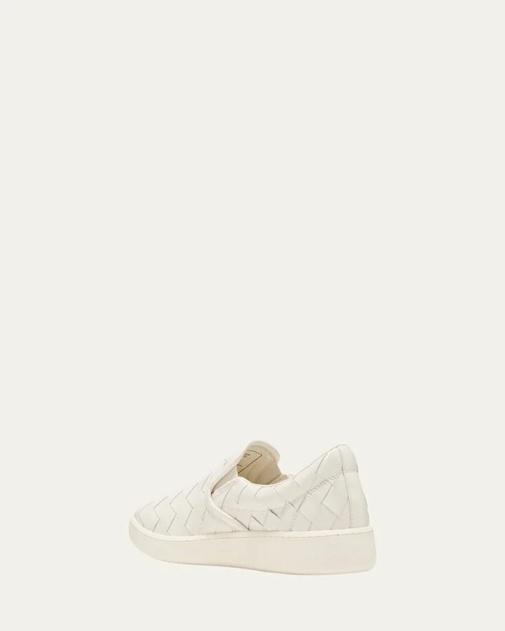 Sawyer Woven Leather Slip-On Sneakers - Image 7