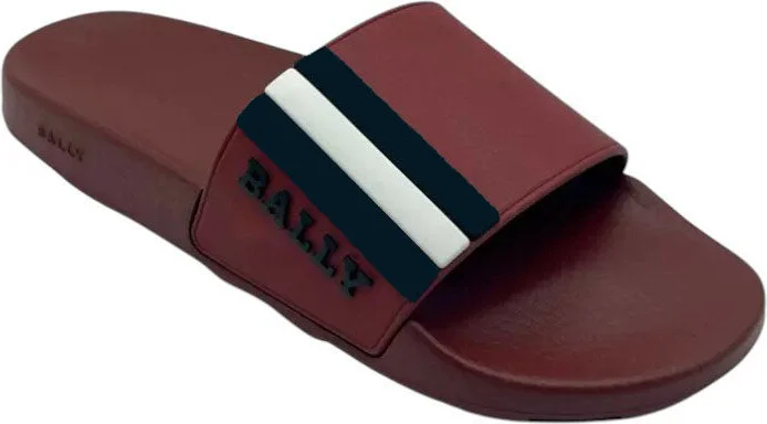 Saxor 6219587 Men's Garnet Rubber Slide Sandals