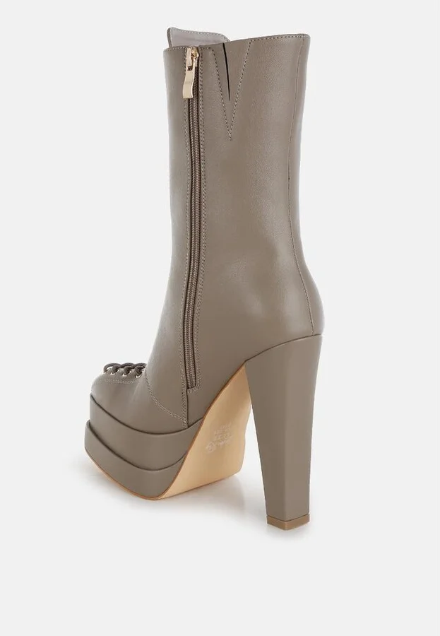 Sayal Faux Leather Lace Up Boots - Image 2