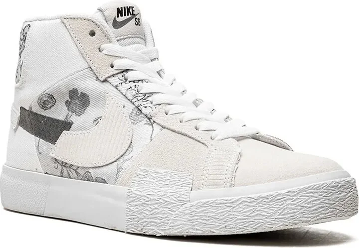 SB Zoom Blazer Mid Edge "Floral White/Grey" sneakers - Image 2