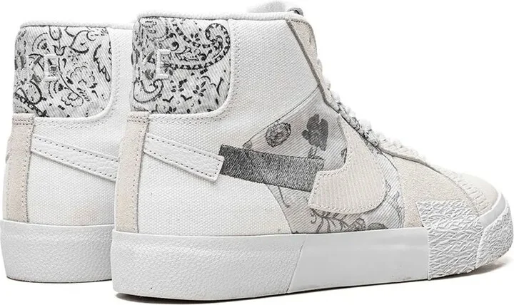 SB Zoom Blazer Mid Edge "Floral White/Grey" sneakers - Image 3